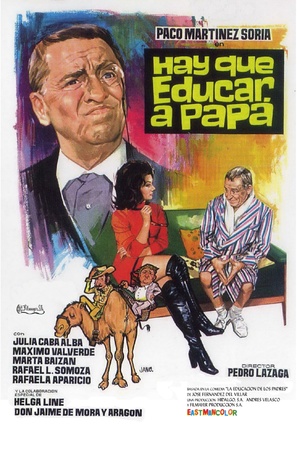 Hay que educar a pap&aacute; - Spanish Movie Poster (thumbnail)