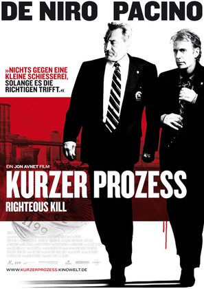 Righteous Kill - German Movie Poster (thumbnail)