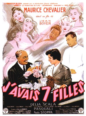 J&#039;avais sept filles - French Movie Poster (thumbnail)