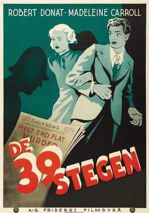The 39 Steps - Swedish Movie Poster (thumbnail)