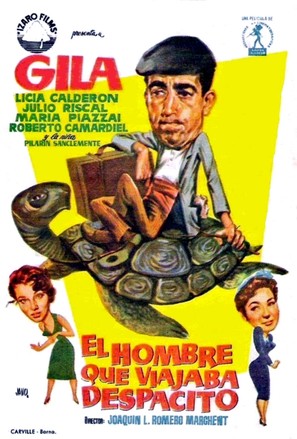 El hombre que viajaba despacito - Spanish Movie Poster (thumbnail)