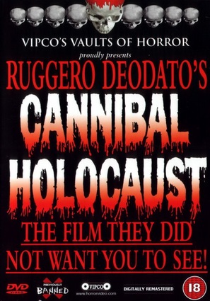 Cannibal Holocaust - British DVD movie cover (thumbnail)