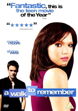 A Walk to Remember - British DVD movie cover (thumbnail)