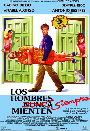 Los hombres siempre mienten - Spanish Movie Poster (thumbnail)