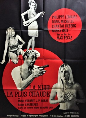 La nuit la plus chaude - French Movie Poster (thumbnail)