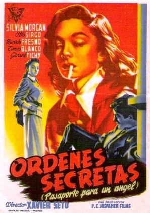 Pasaporte para un &aacute;ngel (&Oacute;rdenes secretas) - Spanish Movie Poster (thumbnail)