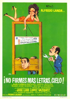 No firmes m&aacute;s letras, cielo - Spanish Movie Poster (thumbnail)