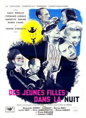 Des jeunes filles dans la nuit - French Movie Poster (thumbnail)
