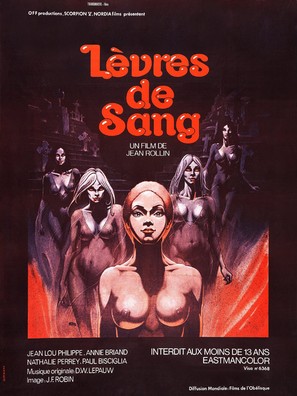L&egrave;vres de sang - French Movie Poster (thumbnail)