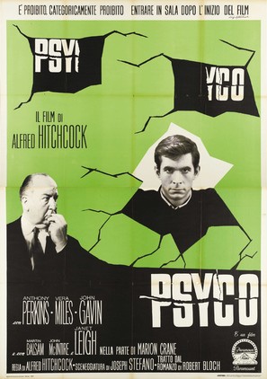 Psycho - Italian Movie Poster (thumbnail)