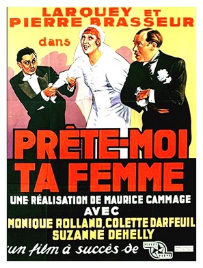 Pr&ecirc;te-moi ta femme - French Movie Poster (thumbnail)