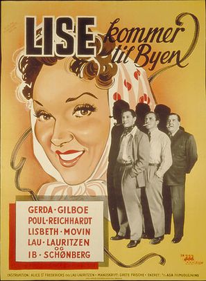 Lise kommer til Byen - Danish Movie Poster (thumbnail)