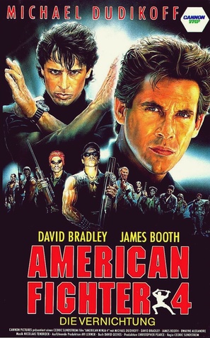 American Ninja 4: The Annihilation - German VHS movie cover (thumbnail)