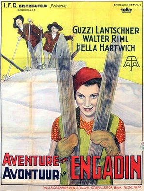 Abenteuer im Engadin - Belgian Movie Poster (thumbnail)