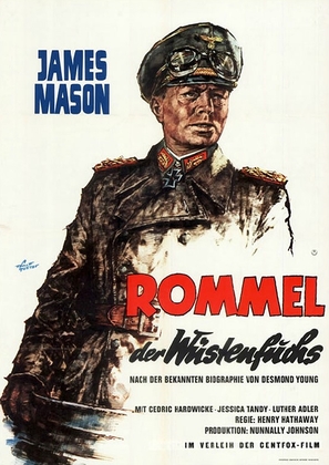 The Desert Fox: The Story of Rommel - German Movie Poster (thumbnail)