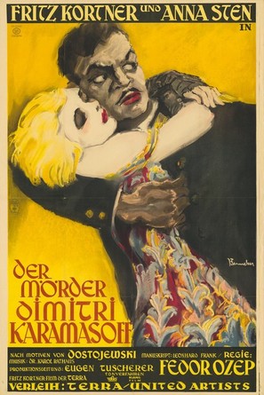 Der M&ouml;rder Dimitri Karamasoff - German Movie Poster (thumbnail)