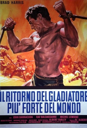 Il ritorno del gladiatore pi&ugrave; forte del mondo - Italian Movie Poster (thumbnail)