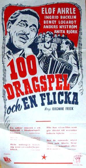 100 dragspel och en flicka - Swedish Movie Poster (thumbnail)
