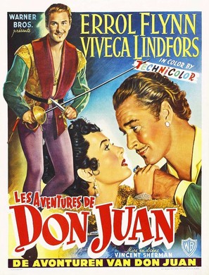 Adventures of Don Juan - Belgian Movie Poster (thumbnail)