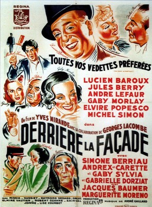 Derri&egrave;re la fa&ccedil;ade - French Movie Poster (thumbnail)