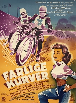 Farlig kurva - Danish Movie Poster (thumbnail)