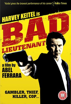 Bad Lieutenant - British DVD movie cover (thumbnail)