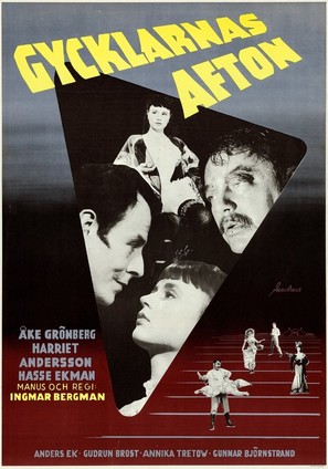 Gycklarnas afton - Swedish Movie Poster (thumbnail)