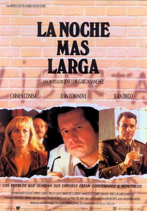 Noche m&aacute;s larga, La - Spanish Movie Poster (thumbnail)