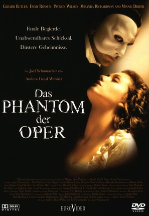 The Phantom Of The Opera - German DVD movie cover (thumbnail)