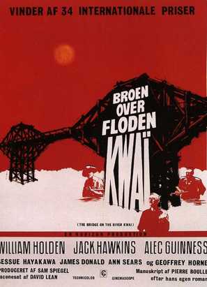 The Bridge on the River Kwai - Danish Movie Poster (thumbnail)