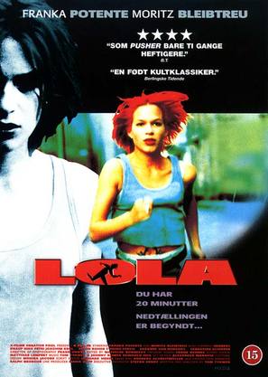 Lola Rennt - Danish DVD movie cover (thumbnail)