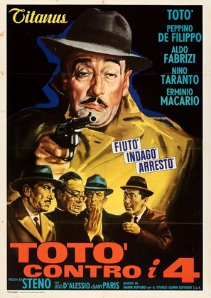 Tot&ograve; contro i 4 - Italian Movie Poster (thumbnail)