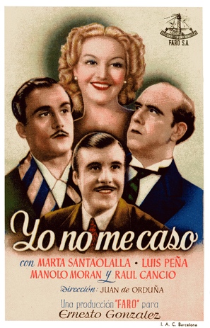 Yo no me caso - Spanish Movie Poster (thumbnail)