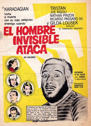 El hombre invisible ataca - Argentinian Movie Poster (thumbnail)