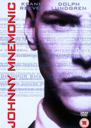 Johnny Mnemonic - British DVD movie cover (thumbnail)