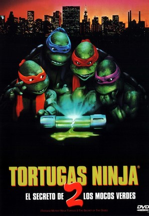 Teenage Mutant Ninja Turtles II: The Secret of the Ooze - Spanish DVD movie cover (thumbnail)