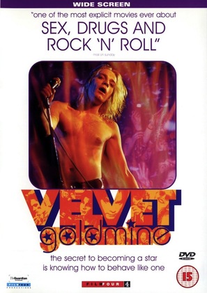 Velvet Goldmine - British DVD movie cover (thumbnail)