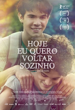 Hoje Eu Quero Voltar Sozinho - Brazilian Movie Poster (thumbnail)