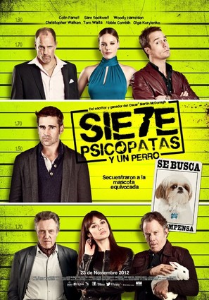 Seven Psychopaths - Mexican Movie Poster (thumbnail)