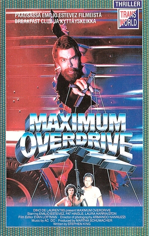 Maximum Overdrive - Finnish VHS movie cover (thumbnail)