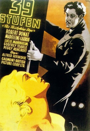 The 39 Steps - German Movie Poster (thumbnail)