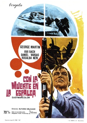 Con la muerte a la espalda - Spanish Movie Poster (thumbnail)
