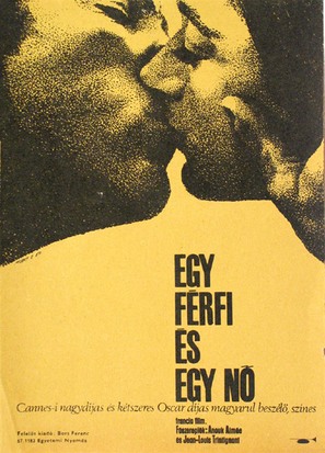 Un homme et une femme - Hungarian Movie Poster (thumbnail)