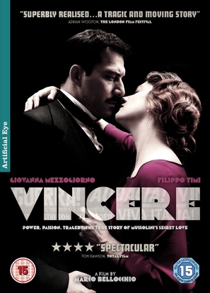 Vincere - British DVD movie cover (thumbnail)