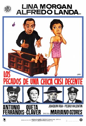 Los pecados de una chica casi decente - Spanish Movie Poster (thumbnail)