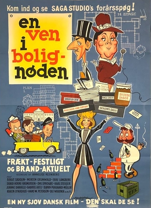 En ven i bolign&oslash;den - Danish Movie Poster (thumbnail)