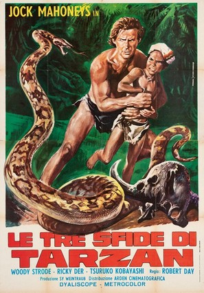 Tarzan&#039;s Three Challenges - Italian Movie Poster (thumbnail)
