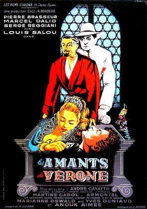 Les amants de V&egrave;rone - French Movie Poster (thumbnail)