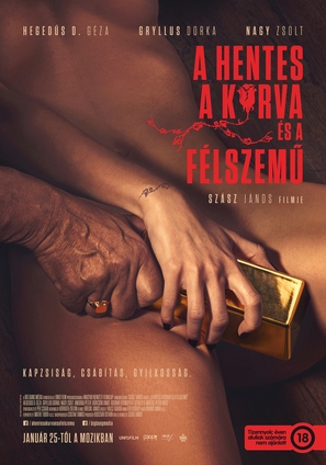 A hentes, a kurva &eacute;s a f&eacute;lszem&uuml; - Hungarian Movie Poster (thumbnail)