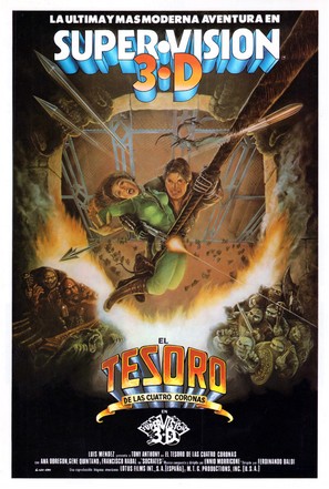 El tesoro de las cuatro coronas - Spanish Movie Poster (thumbnail)